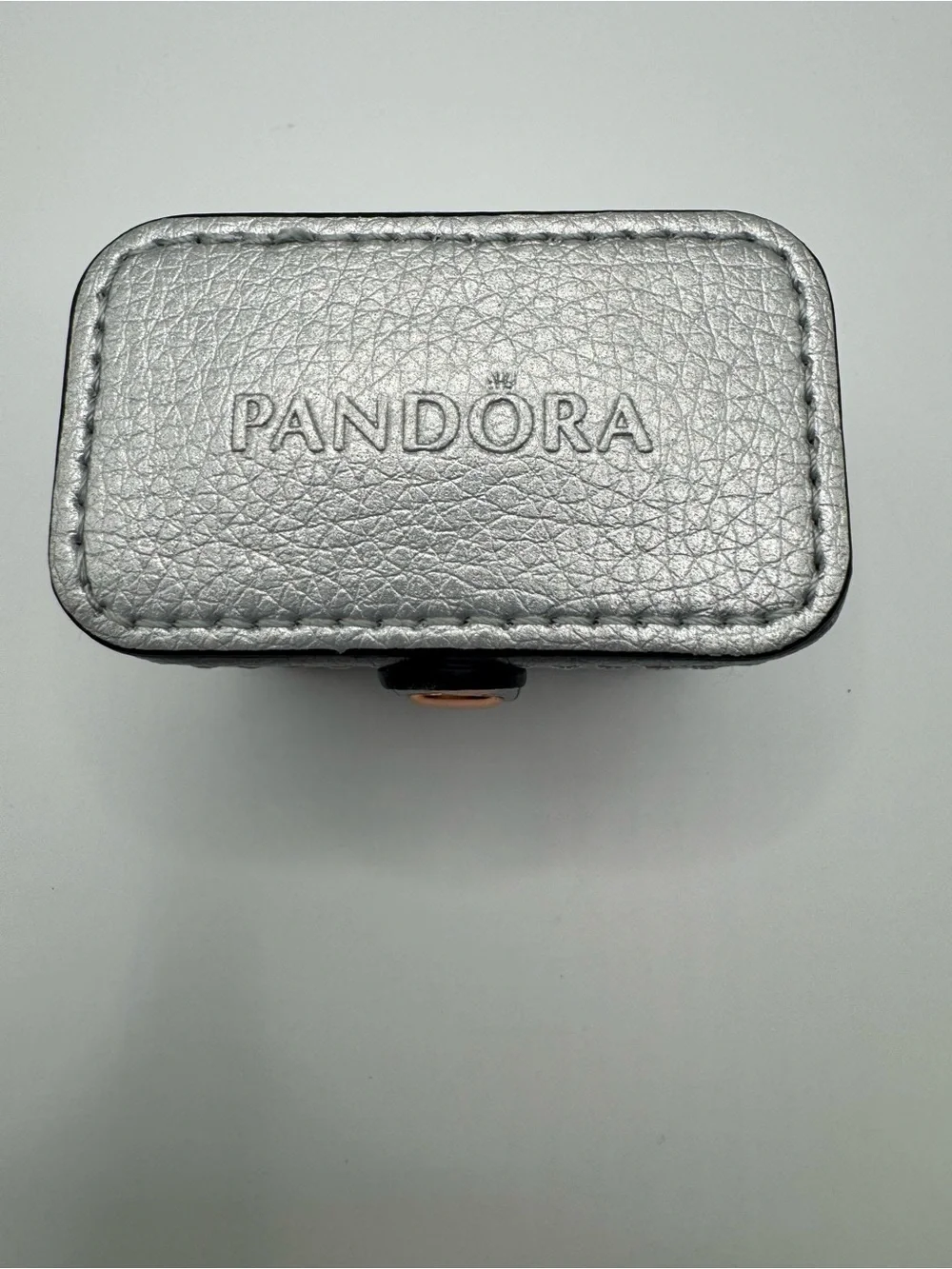 Pandora Silver Small Travel Jewelry Case Gift Box for Rings Charms Organizer